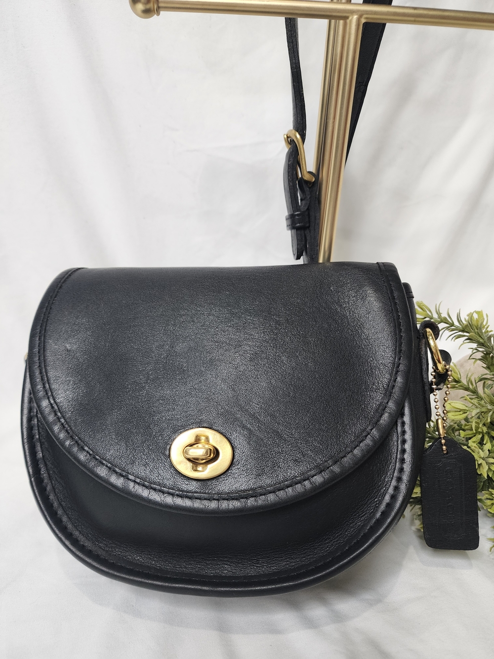 Vintage Coach Watson Crossbody  Bag 9981  Black Leather Made In USA